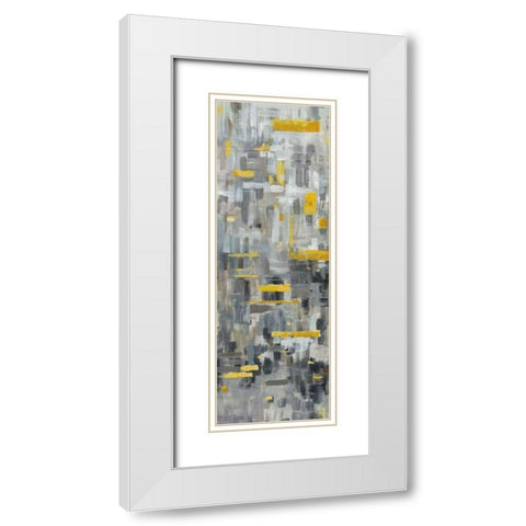 Reflections II White Modern Wood Framed Art Print with Double Matting by Nai, Danhui