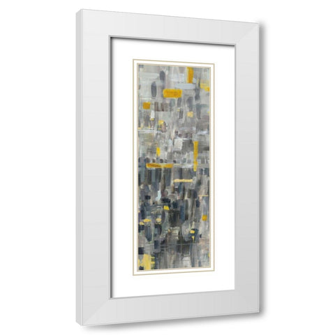 Reflections III White Modern Wood Framed Art Print with Double Matting by Nai, Danhui