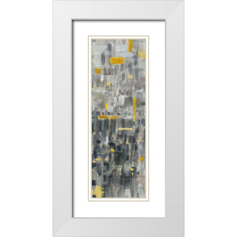 Reflections III White Modern Wood Framed Art Print with Double Matting by Nai, Danhui