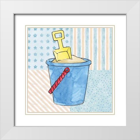 Coastal Baby I White Modern Wood Framed Art Print with Double Matting by Grove, Beth