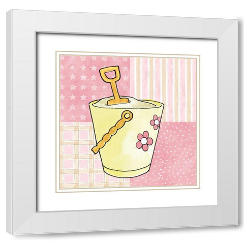 Coastal Baby V White Modern Wood Framed Art Print with Double Matting by Grove, Beth