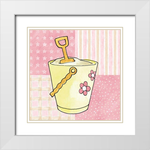 Coastal Baby V White Modern Wood Framed Art Print with Double Matting by Grove, Beth