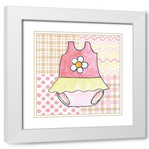 Coastal Baby VI White Modern Wood Framed Art Print with Double Matting by Grove, Beth