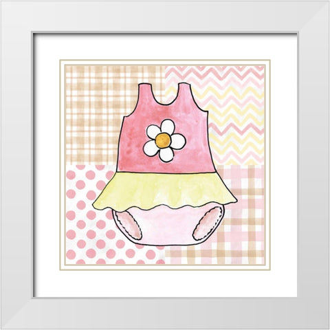 Coastal Baby VI White Modern Wood Framed Art Print with Double Matting by Grove, Beth