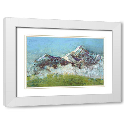 Wilson Fog Green White Modern Wood Framed Art Print with Double Matting by Day, Kellie