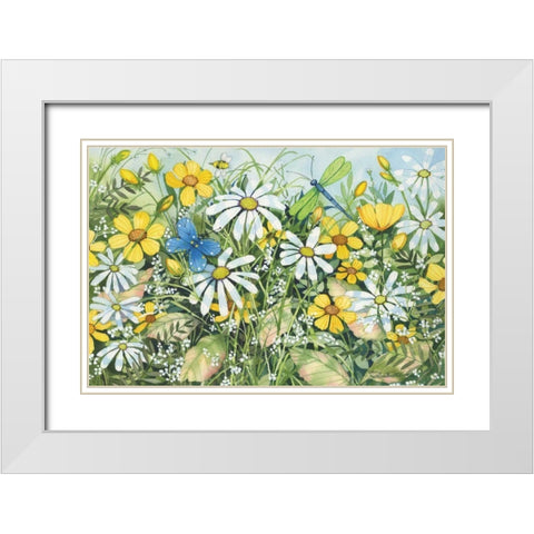 Garden Beauty White Modern Wood Framed Art Print with Double Matting by McKenna, Kathleen Parr