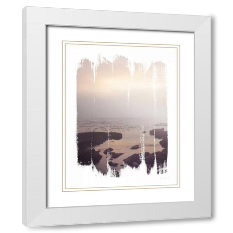 Painted Seaside II White Modern Wood Framed Art Print with Double Matting by Marshall, Laura