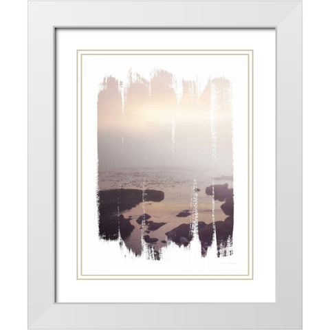 Painted Seaside II White Modern Wood Framed Art Print with Double Matting by Marshall, Laura