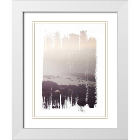 Painted Seaside III White Modern Wood Framed Art Print with Double Matting by Marshall, Laura
