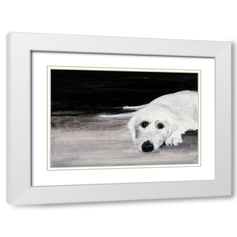 Zena II White Modern Wood Framed Art Print with Double Matting by Ducklow, Patsy