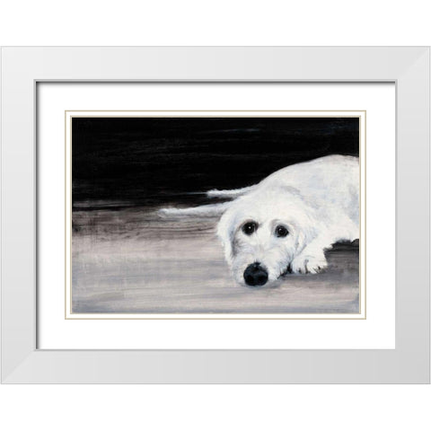 Zena II White Modern Wood Framed Art Print with Double Matting by Ducklow, Patsy