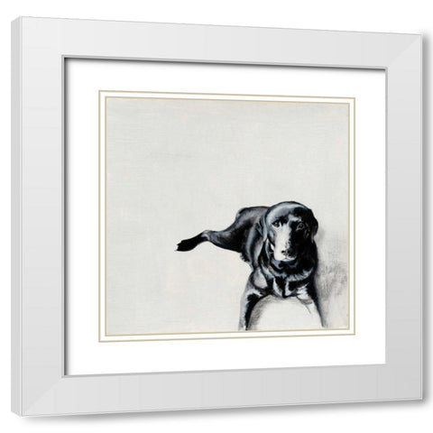 Jess White Modern Wood Framed Art Print with Double Matting by Ducklow, Patsy