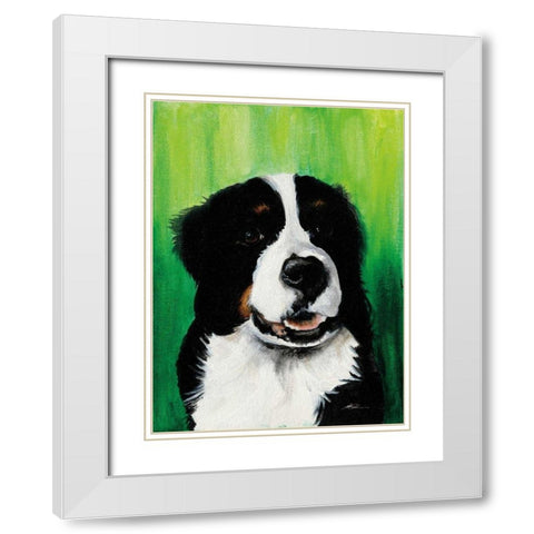 Barrett White Modern Wood Framed Art Print with Double Matting by Ducklow, Patsy