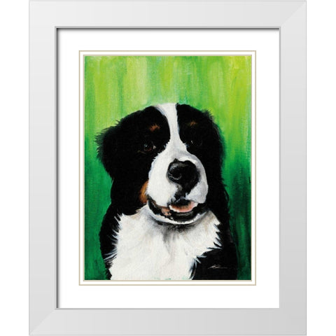 Barrett White Modern Wood Framed Art Print with Double Matting by Ducklow, Patsy