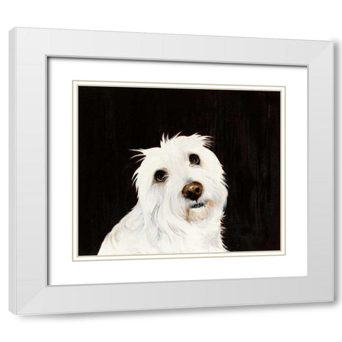 Ruby White Modern Wood Framed Art Print with Double Matting by Ducklow, Patsy