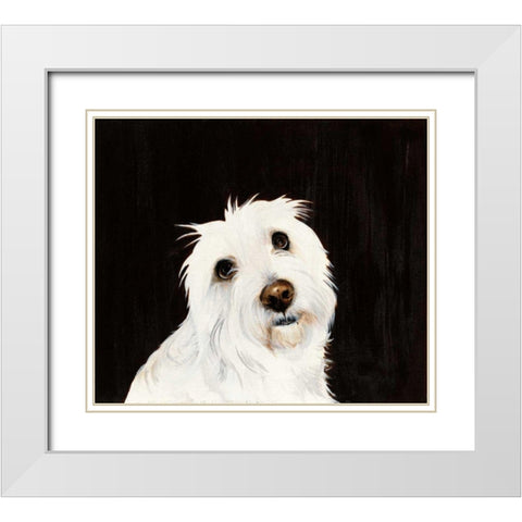 Ruby White Modern Wood Framed Art Print with Double Matting by Ducklow, Patsy