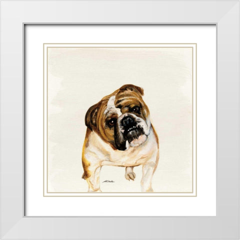 Fergi White Modern Wood Framed Art Print with Double Matting by Ducklow, Patsy