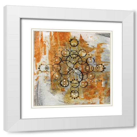 Mandala II Crop White Modern Wood Framed Art Print with Double Matting by Averinos, Melissa