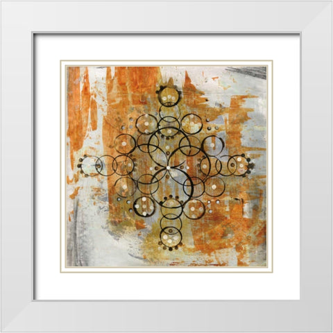 Mandala II Crop White Modern Wood Framed Art Print with Double Matting by Averinos, Melissa