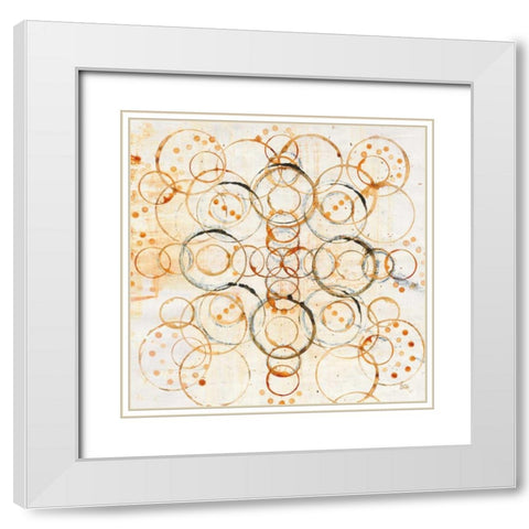 Henna Mandala I Crop White Modern Wood Framed Art Print with Double Matting by Averinos, Melissa