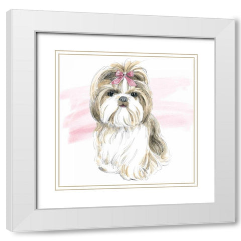 Glamour Pups VIII White Modern Wood Framed Art Print with Double Matting by Grove, Beth