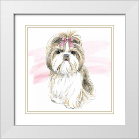 Glamour Pups VIII White Modern Wood Framed Art Print with Double Matting by Grove, Beth