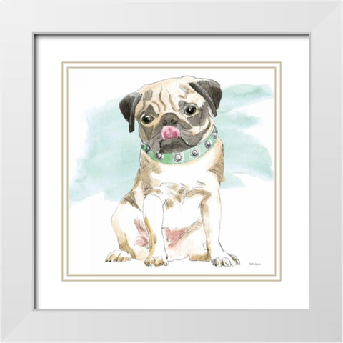 Glamour Pups X White Modern Wood Framed Art Print with Double Matting by Grove, Beth