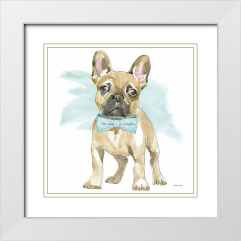 Glamour Pups XI White Modern Wood Framed Art Print with Double Matting by Grove, Beth