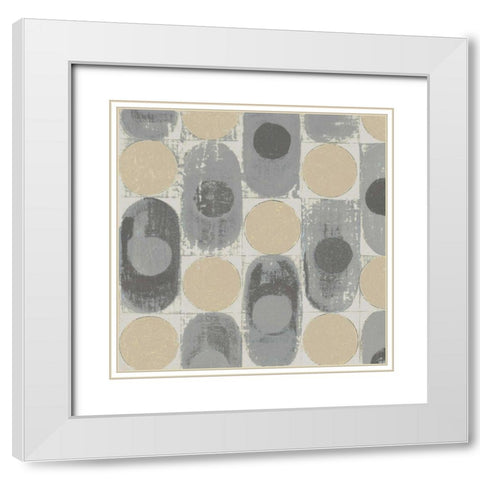 16 Blocks Square XVI Archroma White Modern Wood Framed Art Print with Double Matting by Lovell, Kathrine