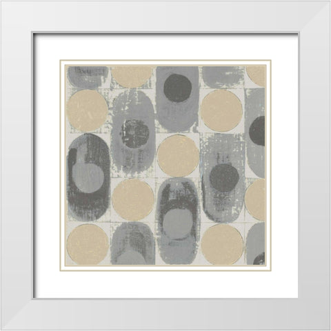 16 Blocks Square XVI Archroma White Modern Wood Framed Art Print with Double Matting by Lovell, Kathrine