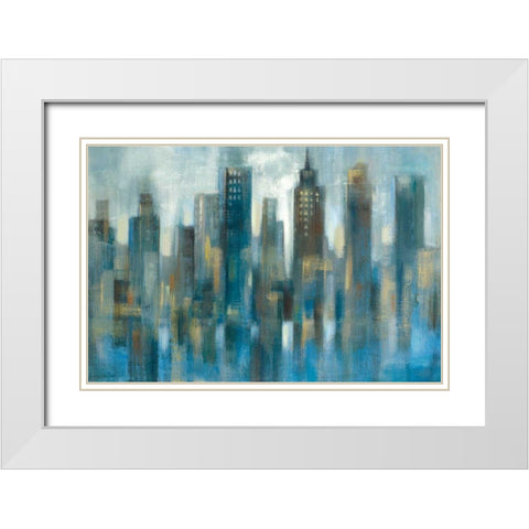 Rhythmic Reflection Light White Modern Wood Framed Art Print with Double Matting by Vassileva, Silvia