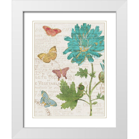Bookshelf Botanical XII White Modern Wood Framed Art Print with Double Matting by Pertiet, Katie