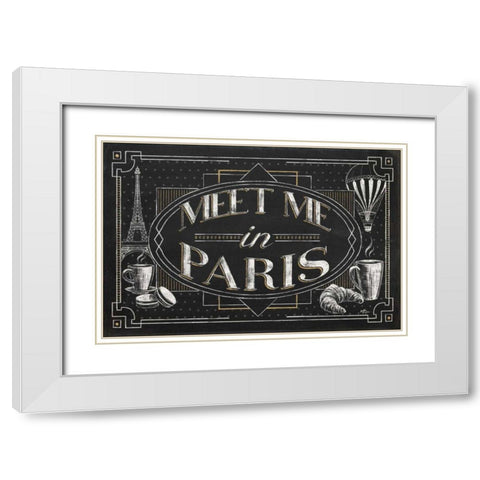 Vive Paris IV White Modern Wood Framed Art Print with Double Matting by Penner, Janelle