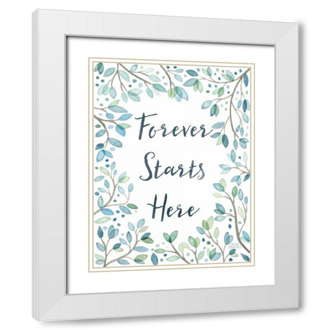 Enchanted Forest II White Modern Wood Framed Art Print with Double Matting by Marshall, Laura