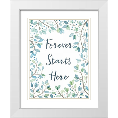 Enchanted Forest II White Modern Wood Framed Art Print with Double Matting by Marshall, Laura