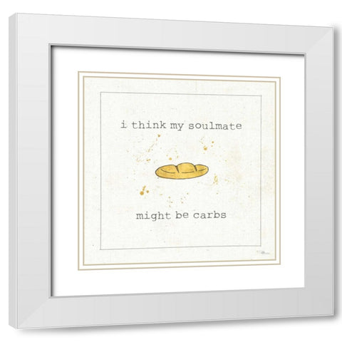 Calorie Cuties II White Modern Wood Framed Art Print with Double Matting by Pela Studio