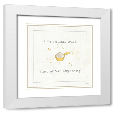 Calorie Cuties V White Modern Wood Framed Art Print with Double Matting by Pela Studio