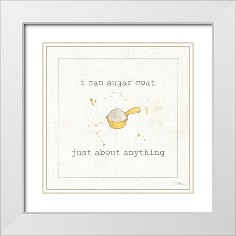 Calorie Cuties V White Modern Wood Framed Art Print with Double Matting by Pela Studio
