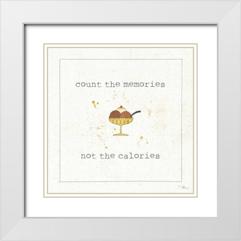 Calorie Cuties VI White Modern Wood Framed Art Print with Double Matting by Pela Studio