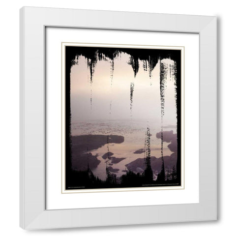 Painted Seaside II on Black White Modern Wood Framed Art Print with Double Matting by Marshall, Laura