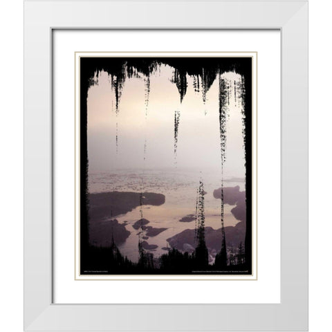 Painted Seaside II on Black White Modern Wood Framed Art Print with Double Matting by Marshall, Laura