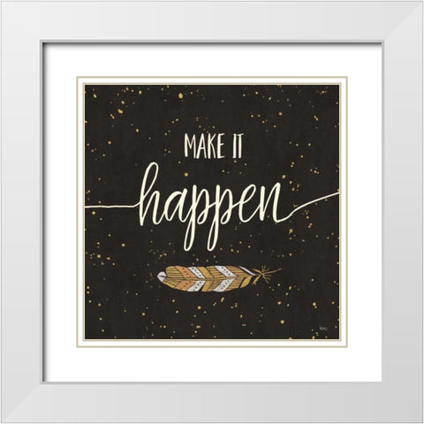 Follow your Dreams II White Modern Wood Framed Art Print with Double Matting by Charron, Veronique