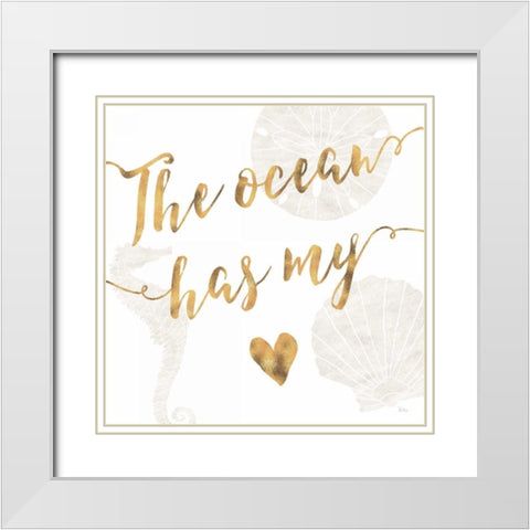 To the Sea II White Modern Wood Framed Art Print with Double Matting by Charron, Veronique