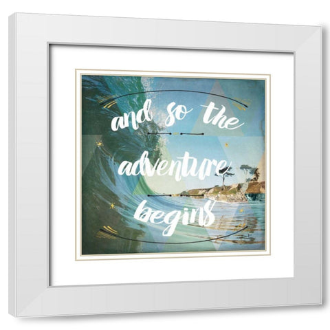 Sea View II White Modern Wood Framed Art Print with Double Matting by Aiken, Jess