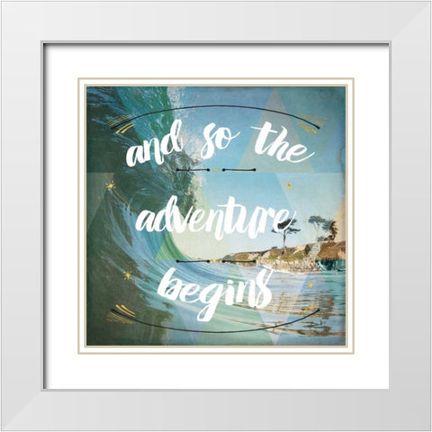 Sea View II White Modern Wood Framed Art Print with Double Matting by Aiken, Jess