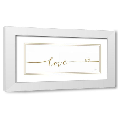 Underlined Thoughts I White Modern Wood Framed Art Print with Double Matting by Charron, Veronique