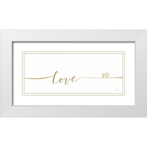 Underlined Thoughts I White Modern Wood Framed Art Print with Double Matting by Charron, Veronique