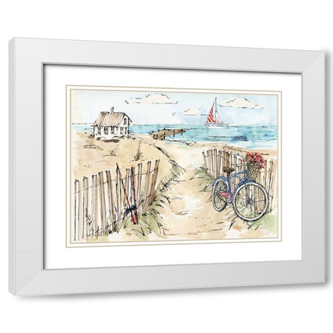 Coastal Catch V White Modern Wood Framed Art Print with Double Matting by Tavoletti, Anne