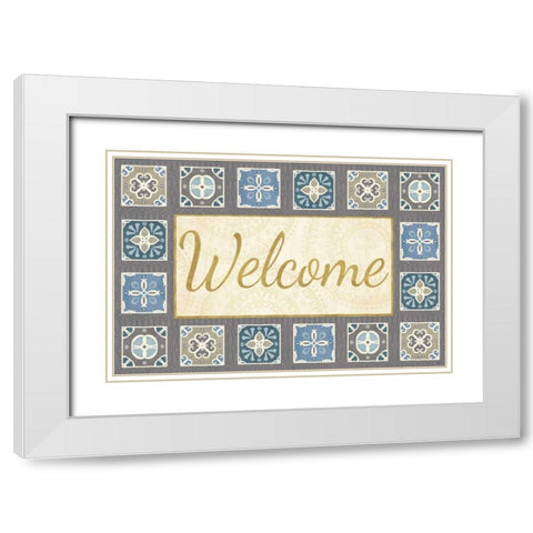 By the Shore XV White Modern Wood Framed Art Print with Double Matting by Charron, Veronique