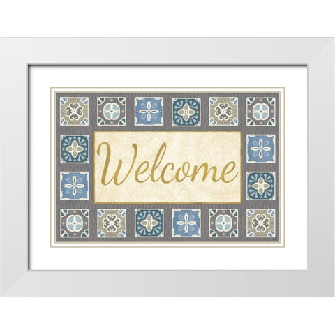 By the Shore XV White Modern Wood Framed Art Print with Double Matting by Charron, Veronique